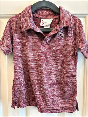 Two Feet Ahead Oklahoma Sooners Space Dye Polo Shirt Boys 3T